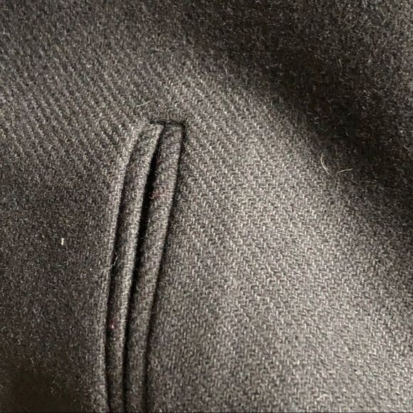 ZARA black wool over coat car length single button - Picture 9 of 10